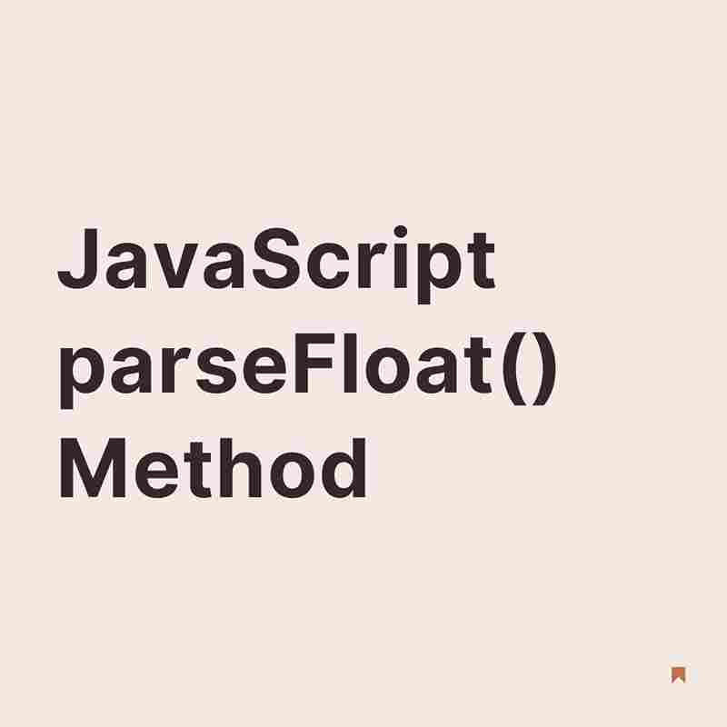 JavaScript parseFloat() Method